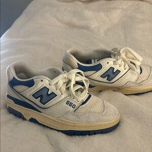New Balance 550 Sneakers - White and Blue